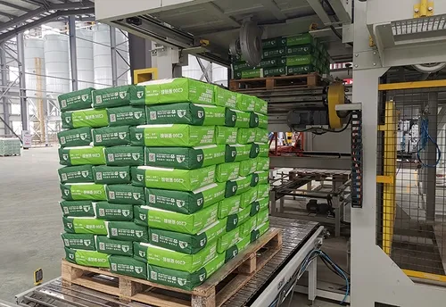 Máy bốc xếp bao lên pallet tự động cho vữa khô