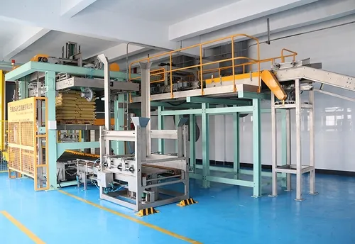 Máy bốc xếp bao lên pallet tự động cho phụ gia giặt là